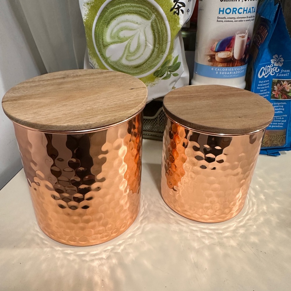 Uncommon James Copper Canister Jars